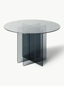 Westwing Collection Runder Glas-Esstisch Anouk, Ø 120 cm
