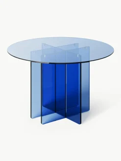 Westwing Collection Runder Glas-Esstisch Anouk, Ø 120 cm