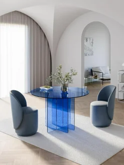 Westwing Collection Runder Glas-Esstisch Anouk, Ø 120 cm