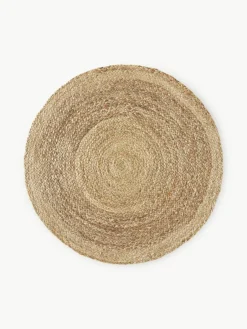 Westwing Collection Runder Jute-Teppich Sharmila, handgefertigt