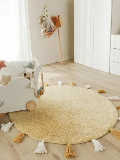 Kinder Benuta Runder Kinderteppich Malu mit Quasten, handgetuftet