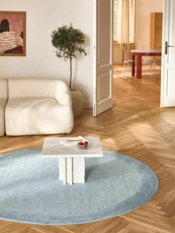 Westwing Collection Runder Kurzflor-Teppich Kari