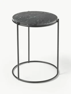 Westwing Collection Runder Marmor-Beistelltisch Ella
