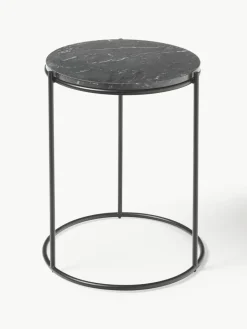 Westwing Collection Runder Marmor-Beistelltisch Ella