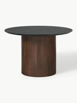 Westwing Collection Runder Marmor-Esstisch Abby, Ø 120 cm