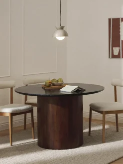 Westwing Collection Runder Marmor-Esstisch Abby, Ø 120 cm