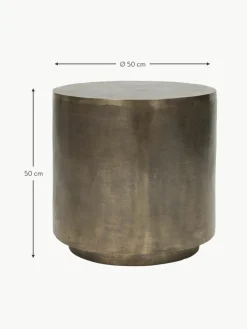 House Doctor Runder Metall-Beistelltisch Rota mit Antik-Finish