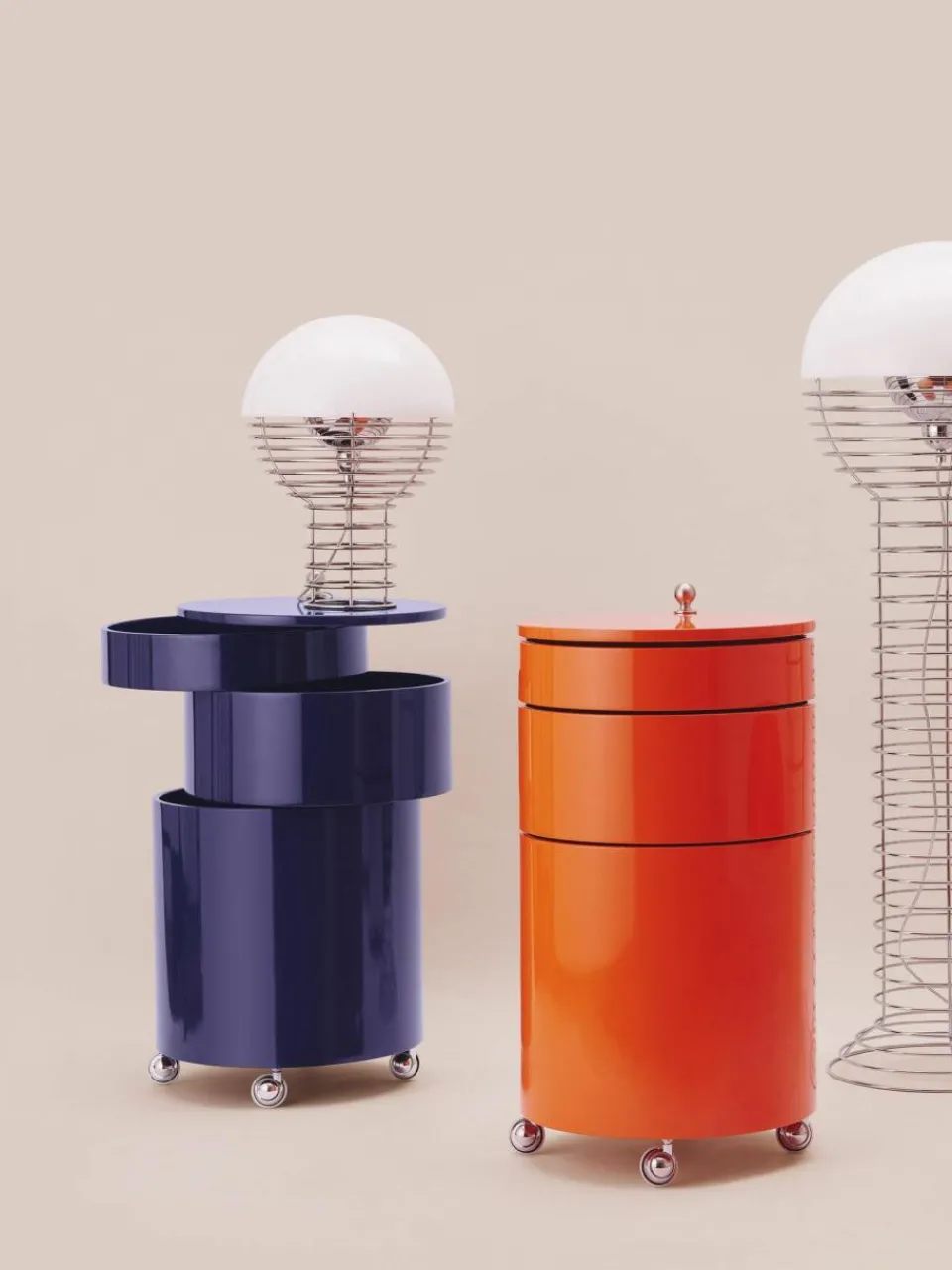 Verpan Runder Rollcontainer Barboy, Design Verner Panton