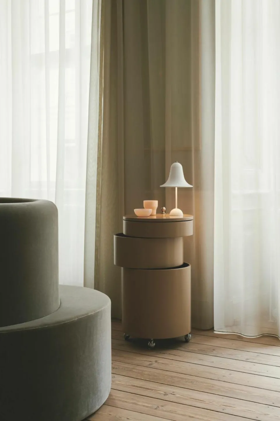 Verpan Runder Rollcontainer Barboy, Design Verner Panton