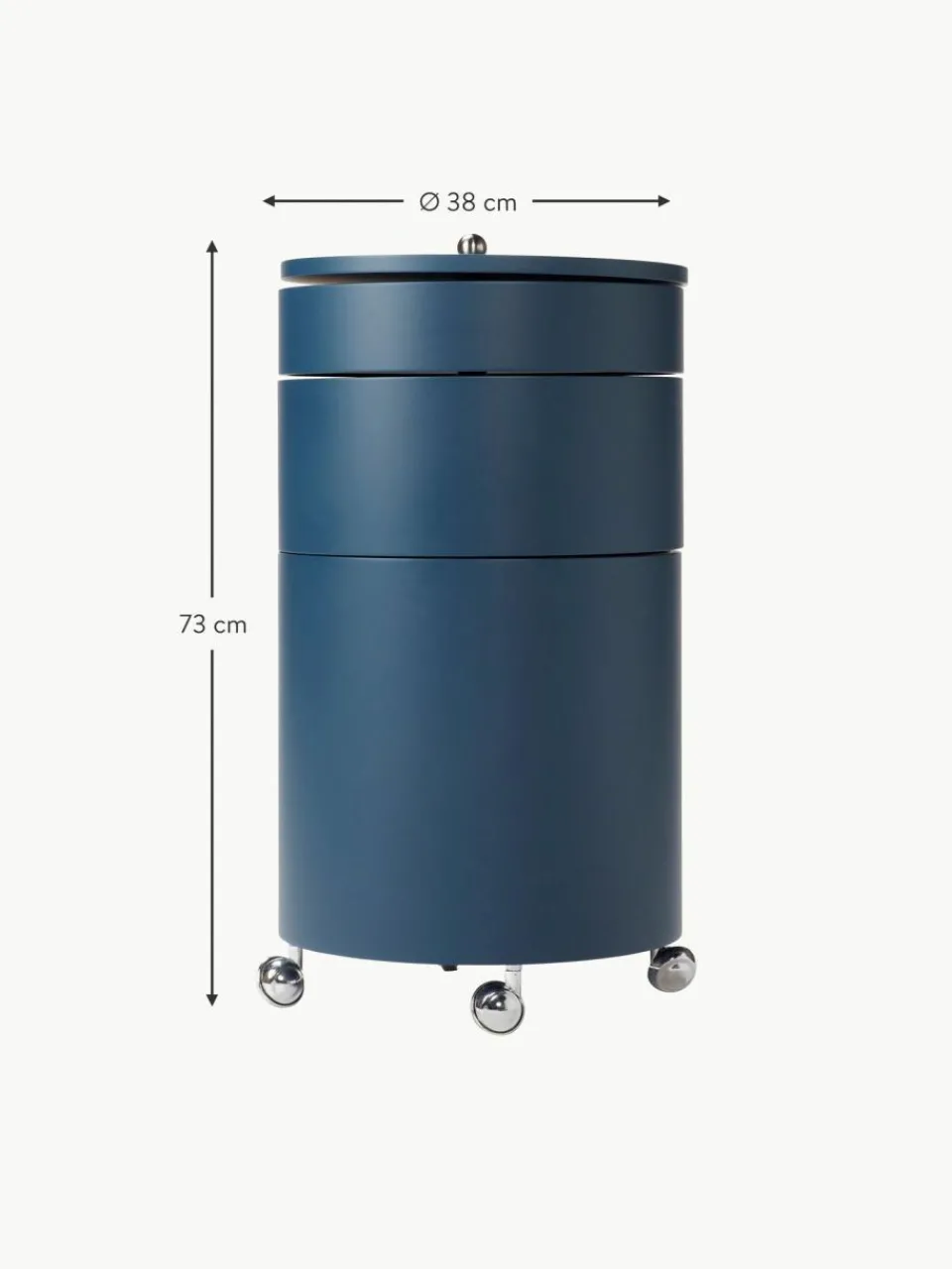 Verpan Runder Rollcontainer Barboy, Design Verner Panton