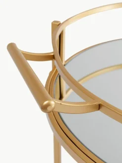 Kare Design Runder Servierwagen Emilia mit Spiegelglasplatten