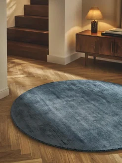 Westwing Collection Runder Viskoseteppich Jane, handgewebt