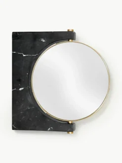 Audo Copenhagen Runder Wand-Kosmetikspiegel Pepe aus Marmor