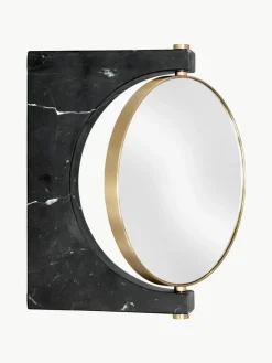 Audo Copenhagen Runder Wand-Kosmetikspiegel Pepe aus Marmor
