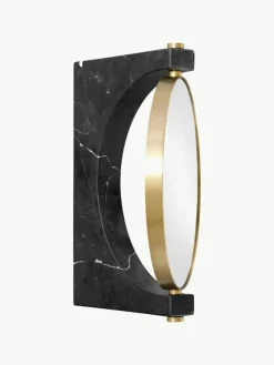 Audo Copenhagen Runder Wand-Kosmetikspiegel Pepe aus Marmor