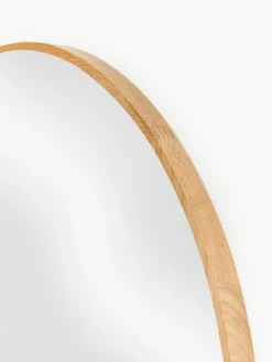 Westwing Collection Runder Wandspiegel Avery mit Eichenholzrahmen