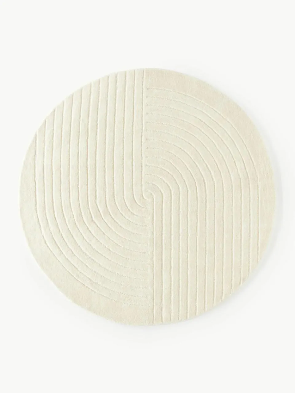Westwing Collection Runder Wollteppich Mason, handgetuftet