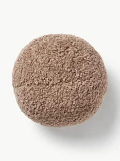 Westwing Collection Rundes Teddy-Dekokissen Dotty