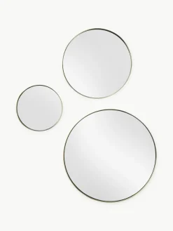 Westwing Collection Rundes Wandspiegel-Set Lacie, 3er-Set