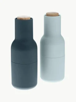 Audo Copenhagen Salz- & Pfeffermühle Bottle Grinder mit Buchenholzdeckel, 2er-Set
