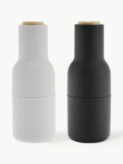 Audo Copenhagen Salz- & Pfeffermühle Bottle Grinder mit Buchenholzdeckel, 2er-Set