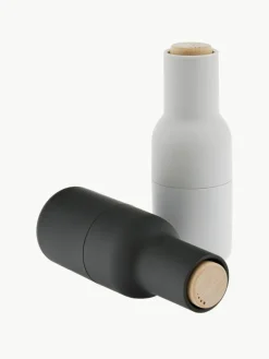 Audo Copenhagen Salz- & Pfeffermühle Bottle Grinder mit Buchenholzdeckel, 2er-Set
