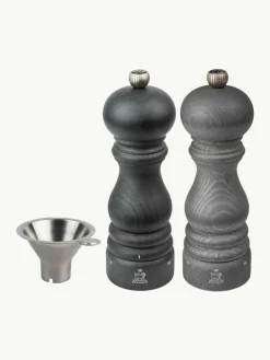 Peugeot Saveurs Salz- & Pfeffermühle Graphite Light mit Trichter, 3er-Set