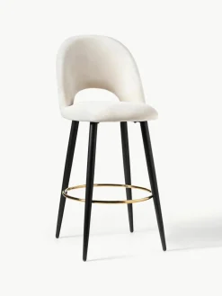 Westwing Collection Samt-Barstuhl Rachel