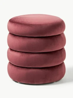 Westwing Collection Samt-Hocker Alto mit Stauraum