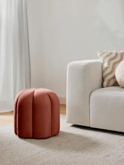 Westwing Collection Samt-Hocker Cali