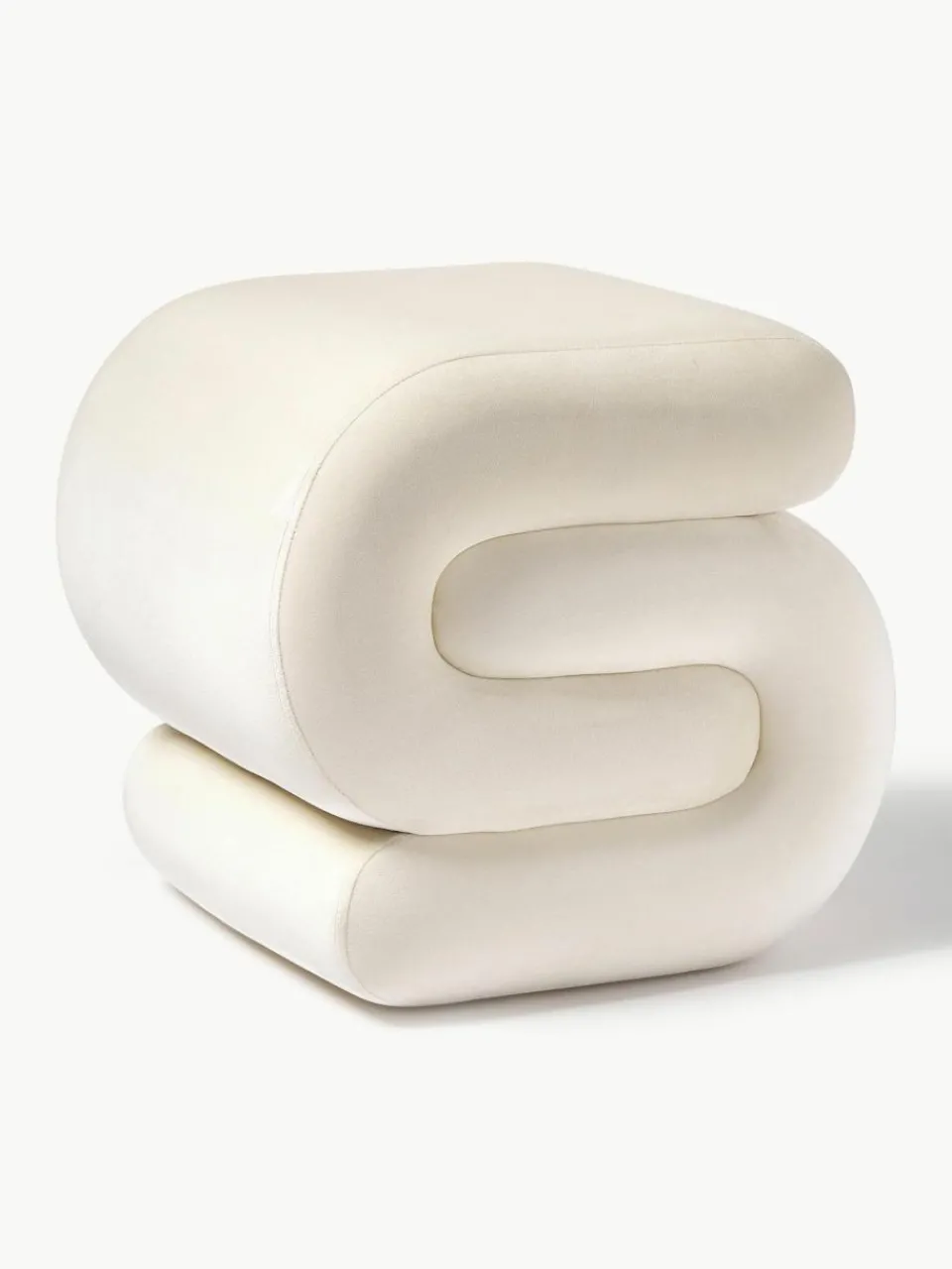 Westwing Collection Samt-Hocker Merle
