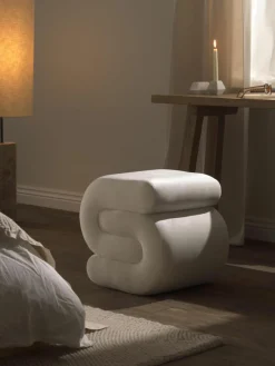 Westwing Collection Samt-Hocker Merle
