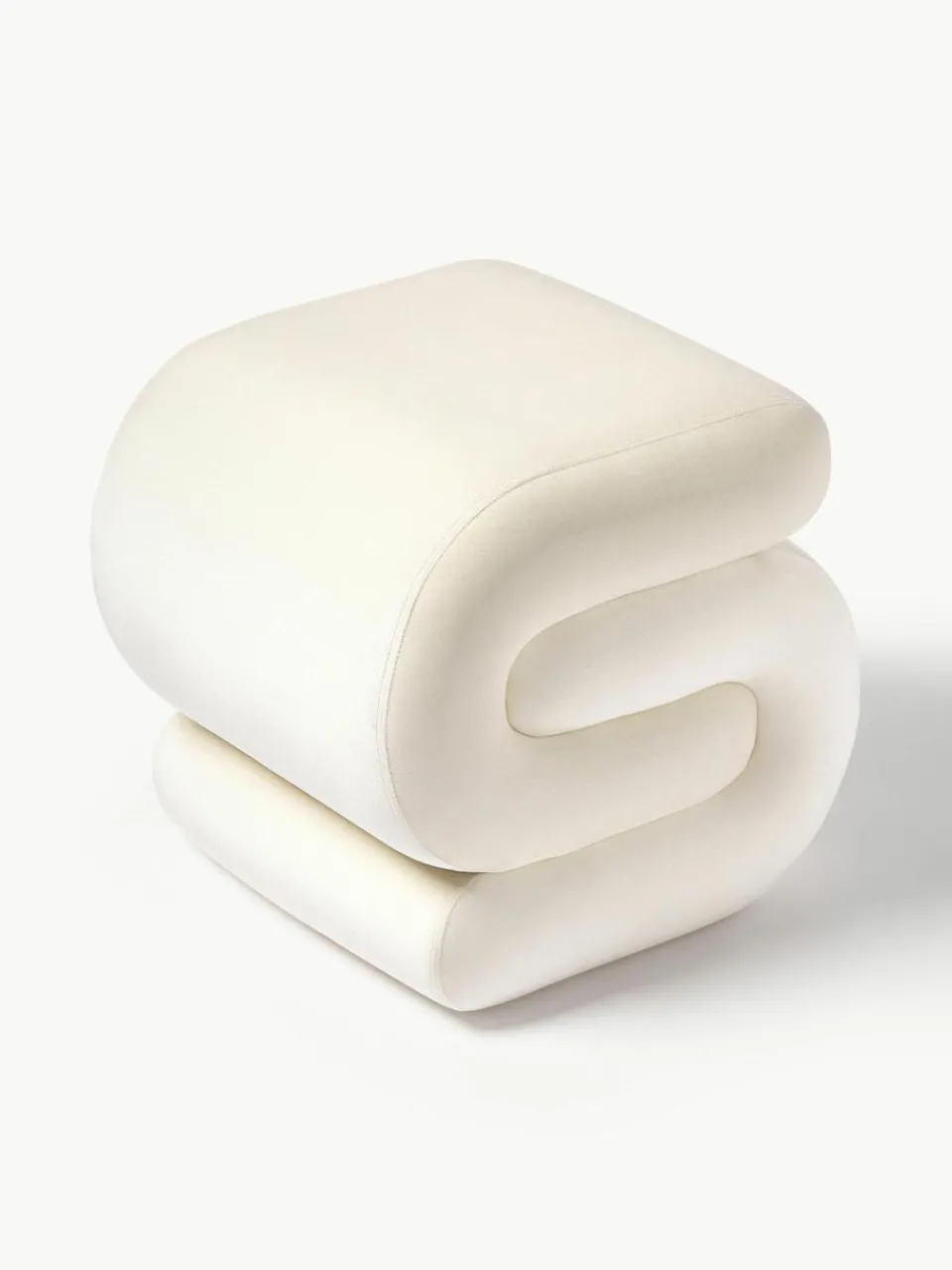 Westwing Collection Samt-Hocker Merle