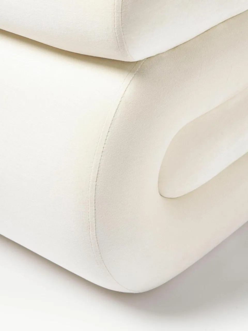 Westwing Collection Samt-Hocker Merle
