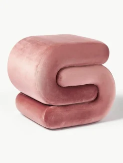 Westwing Collection Samt-Hocker Merle
