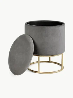 Bizzotto Samt-Hocker Polina mit Stauraum