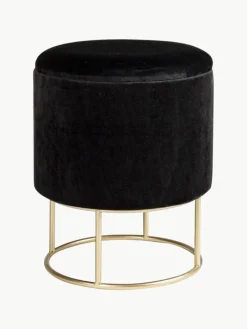 Bizzotto Samt-Hocker Polina mit Stauraum