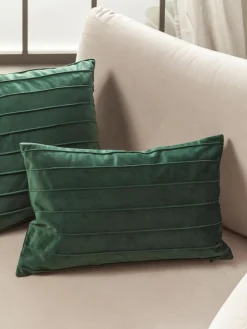 Westwing Collection Samt-Kissenhülle Lola mit Strukturmuster