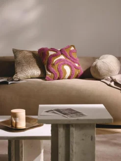 Westwing Collection Samt-Kissenhülle Nisha mit Strukturmuster