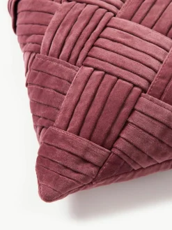 Westwing Collection Samt-Kissenhülle Sina mit Strukturmuster