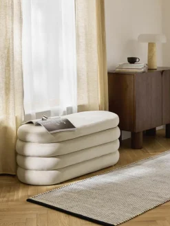 Westwing Collection Samt-Polsterbank Alto mit Stauraum