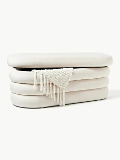 Westwing Collection Samt-Polsterbank Alto mit Stauraum