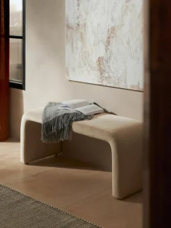Westwing Collection Samt-Polsterbank Penelope