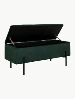 Westwing Samt-Polsterbank Woldorf mit Stauraum