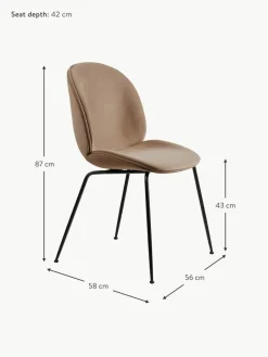 GUBI Samt-Polsterstuhl Beetle