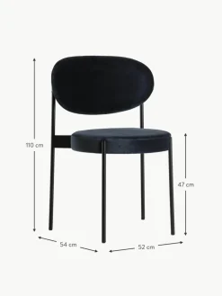 Verpan Samt-Polsterstuhl Series 430, Design Verner Panton