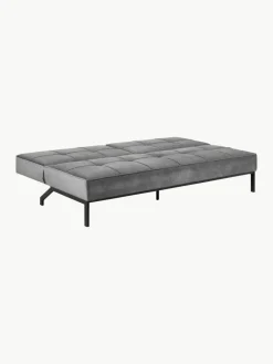 Westwing Samt-Schlafsofa Perugia (3-Sitzer)