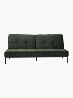 Westwing Samt-Schlafsofa Perugia (3-Sitzer)