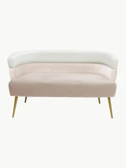 Kare Design Samt-Sofa Sandwich (2-Sitzer) im Retro-Design