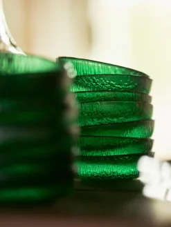 HKLIVING Schalen The Emeralds aus Glas, 2 Stück